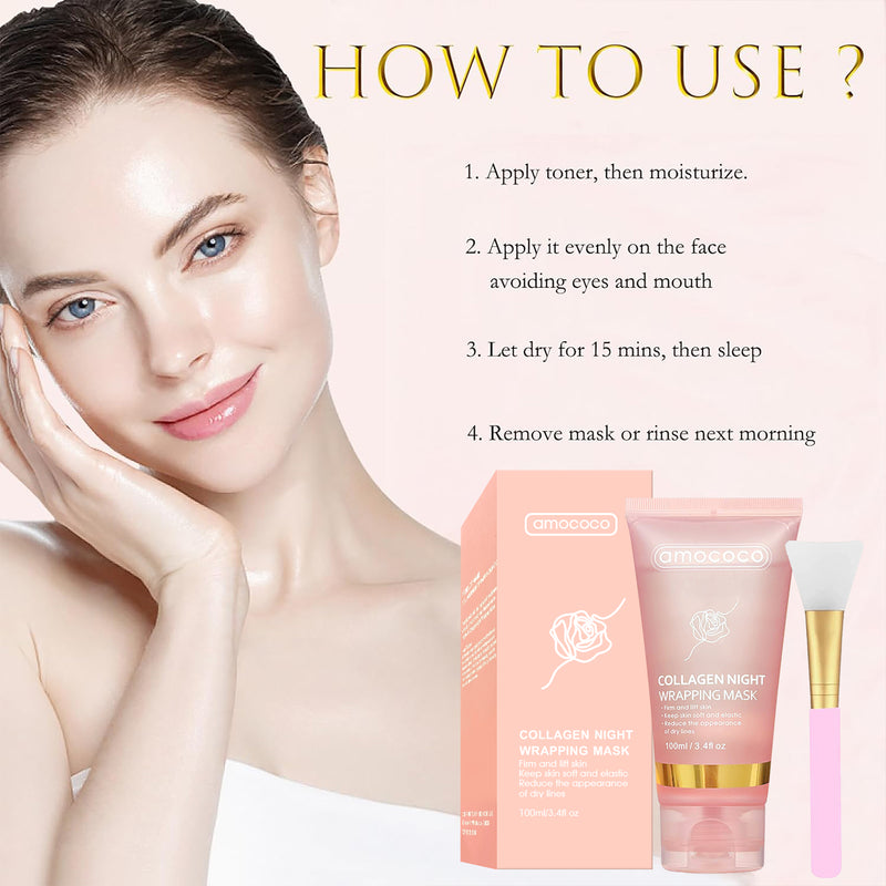 Rushify collagen wrapping mask formula texture, close up